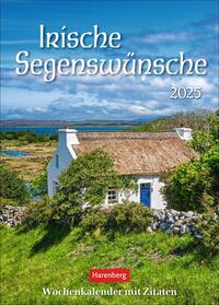 Vorderes Coverbild Irische Segenswünsche Wochenkalender 2025 - mit Zitaten