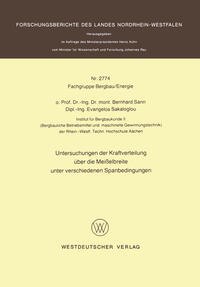 Vorderes Coverbild Untersuchungen der Kraftverteilung über die Meißelbreite unter verschiedenen Spanbedingungen