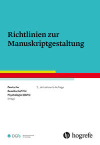 Vorderes Coverbild Richtlinien zur Manuskriptgestaltung