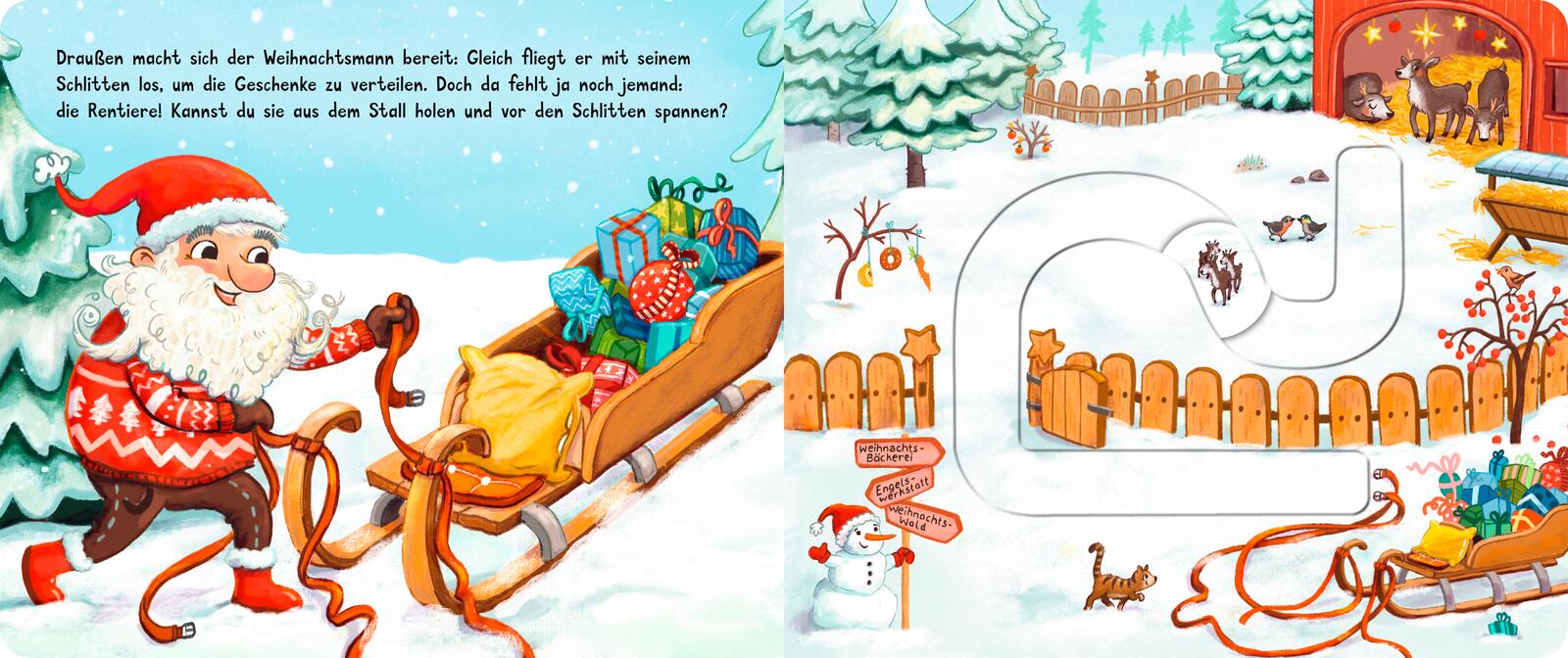 Beispielinhalt (Bild) Meine Schiebebahn-Pappe: Hilf mit an Weihnachten