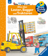 Vorderes Coverbild Wieso? Weshalb? Warum? Kernreihe, Band 38 - Alles über Laster, Bagger und Traktoren