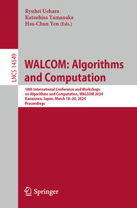 Vorderes Coverbild WALCOM: Algorithms and Computation
