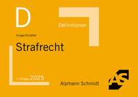 Vorderes Coverbild Definitionen Strafrecht