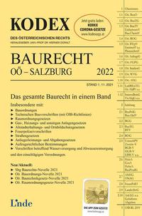 Vorderes Coverbild KODEX Baurecht OÖ - Salzburg 2022