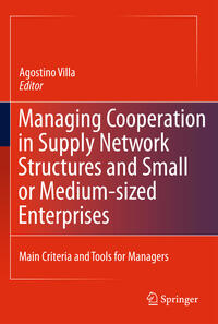 Vorderes Coverbild Managing Cooperation in Supply Network Structures and Small or Medium-sized Enterprises