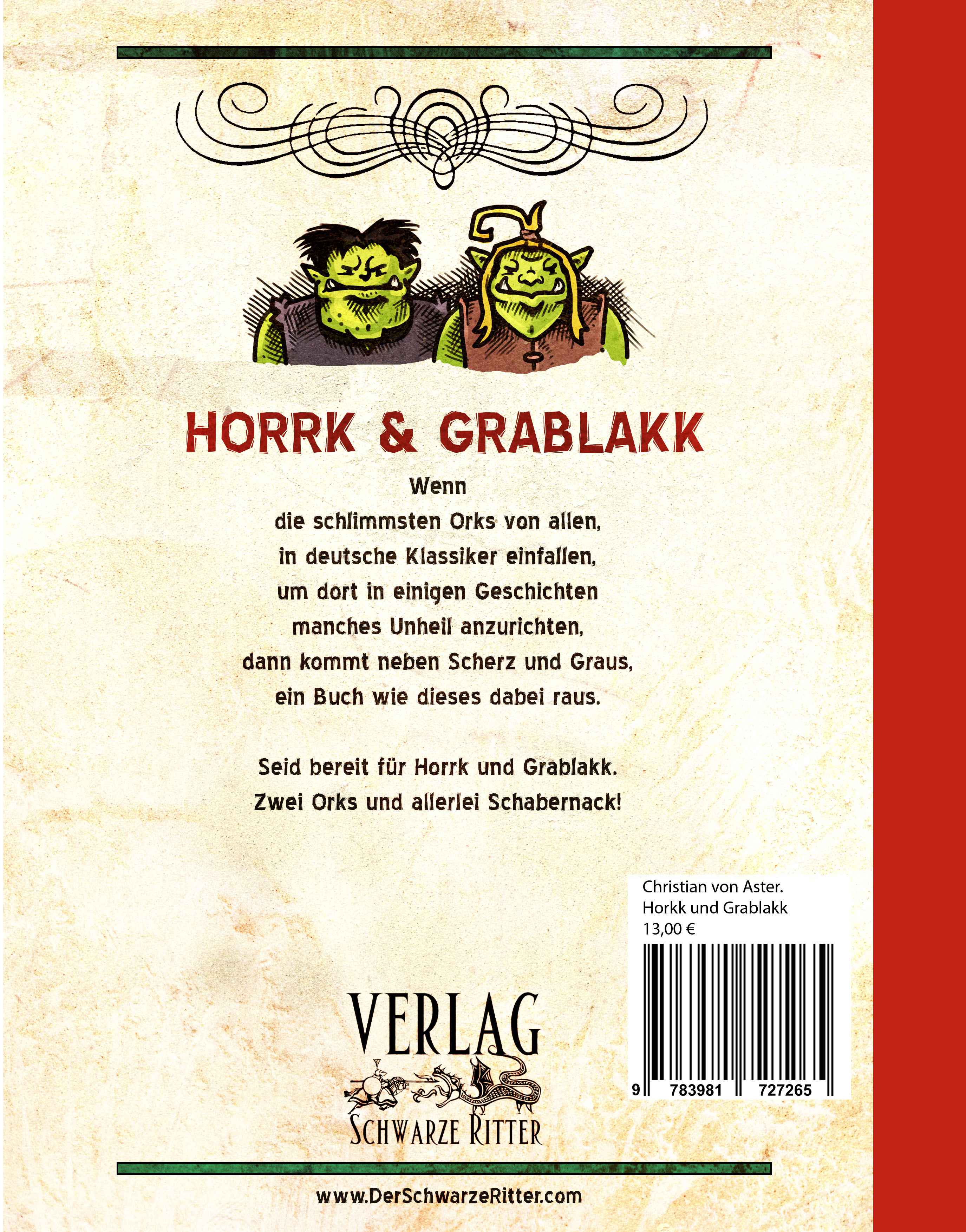 Rückseitencover Horrk und Grablakk