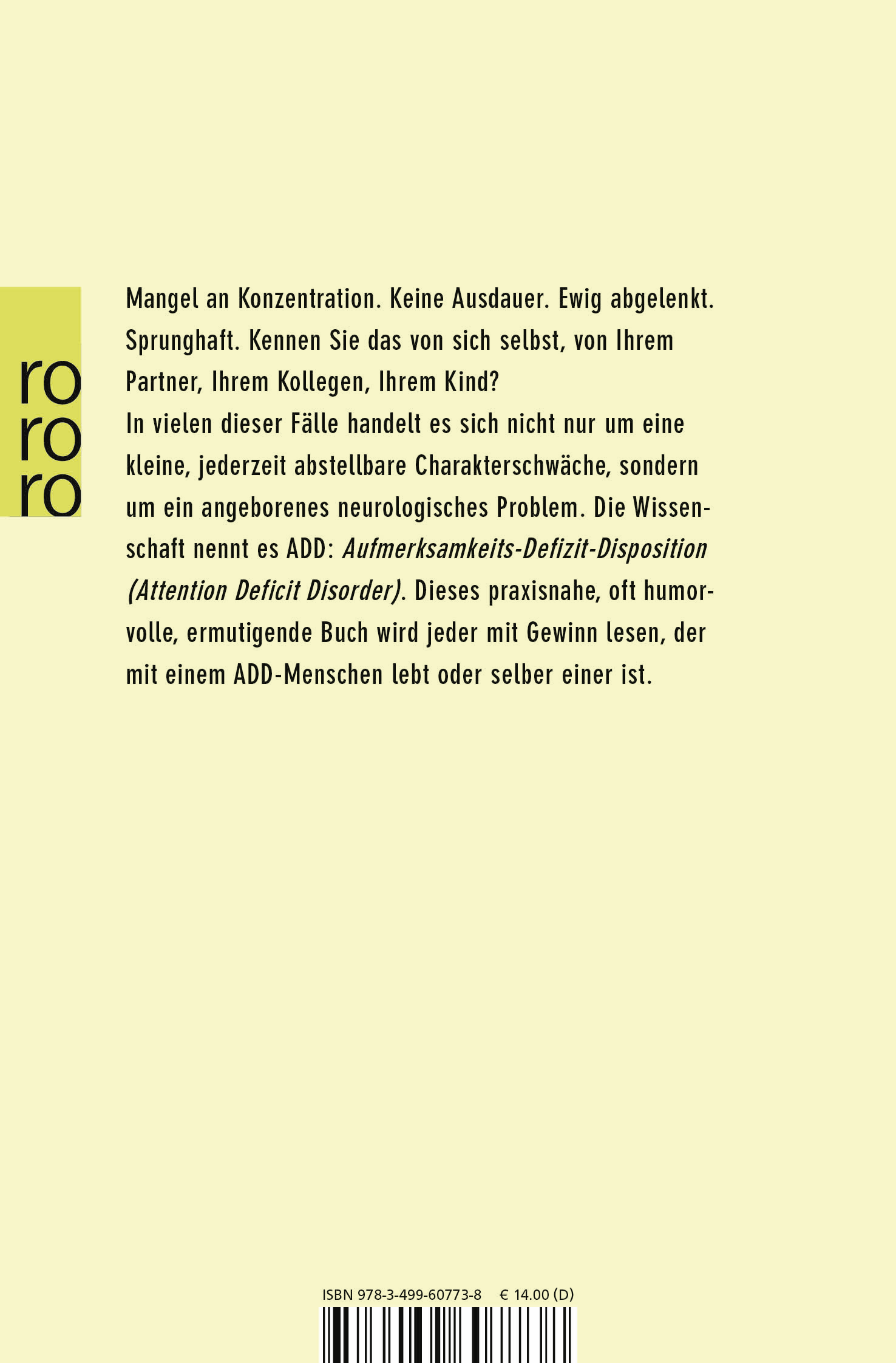 Rückseitencover Zwanghaft zerstreut