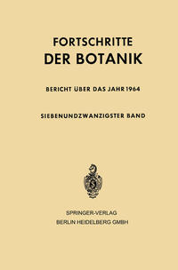 Vorderes Coverbild Fortschritte der Botanik