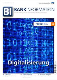 Vorderes Coverbild BankInformation, Fokus-Thema: Digitalisierung