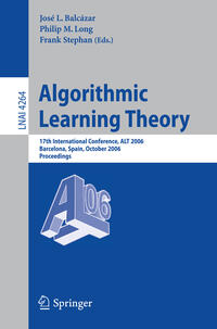 Vorderes Coverbild Algorithmic Learning Theory