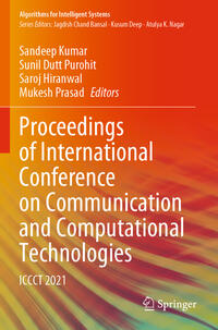 Vorderes Coverbild Proceedings of International Conference on Communication and Computational Technologies