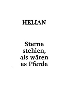 Vorderes Coverbild Sterne stehlen, als wären es Pferde