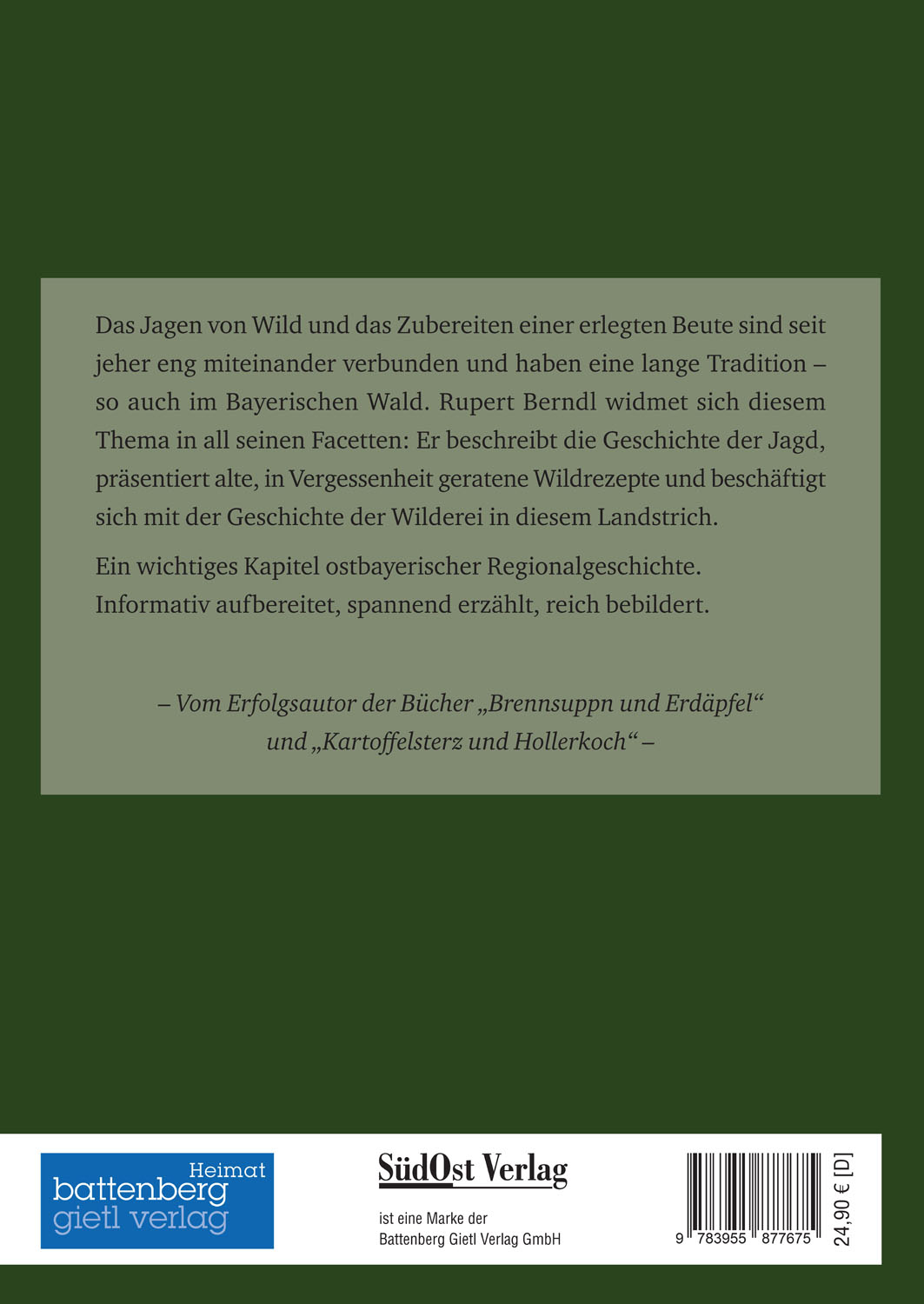 Rückseitencover Rehragout und Schnepfendreck