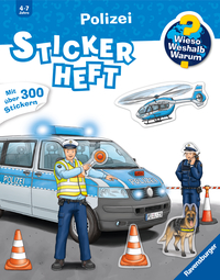 Vorderes Coverbild Wieso? Weshalb? Warum? Stickerheft - Polizei