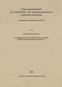 Vorderes Coverbild Die Kettenlängenverteilung von hochpolymeren Faserstoffen