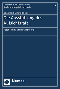 Vorderes Coverbild Die Ausstattung des Aufsichtsrats