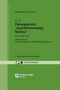 Vorderes Coverbild Planungsbereich „Baufeldfreimachung/Rückbau“ - Leistungsbild und Honorierung