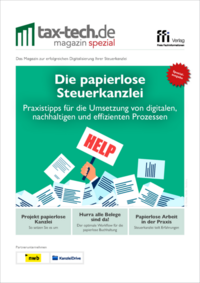 Vorderes Coverbild Tax Tech-Magazin Spezial 2/23: Die papierlose Steuerkanzlei