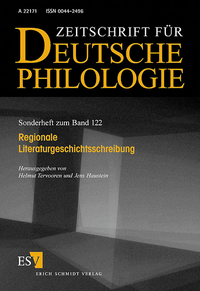 Vorderes Coverbild Regionale Literaturgeschichtsschreibung