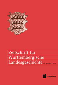 Vorderes Coverbild Zeitschrift für Württembergische Landesgeschichte 82 (2023)