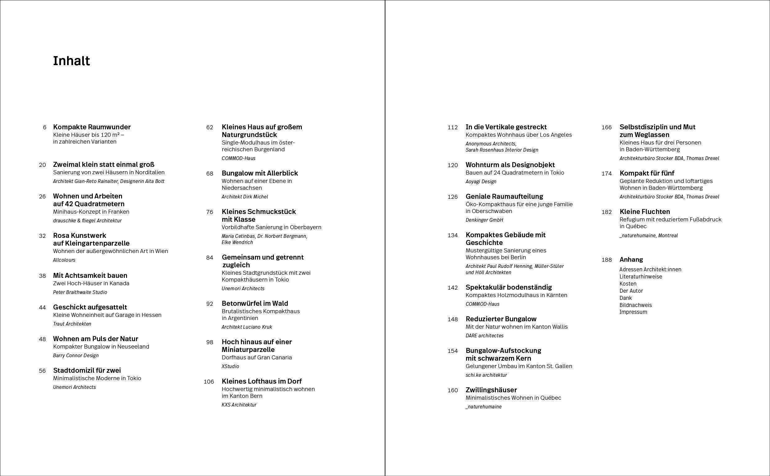Beispielinhalt (Bild) Kleine Häuser unter 120 m²