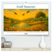 Vorderes Coverbild Zwölf Momente (hochwertiger Premium Wandkalender 2026 DIN A2 quer), Kunstdruck in Hochglanz