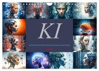 Vorderes Coverbild KI - Wie sich die künstliche Intelligenz selbst sieht (Wandkalender 2026 DIN A4 quer), CALVENDO Monatskalender