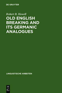 Vorderes Coverbild Old English Breaking and its Germanic Analogues
