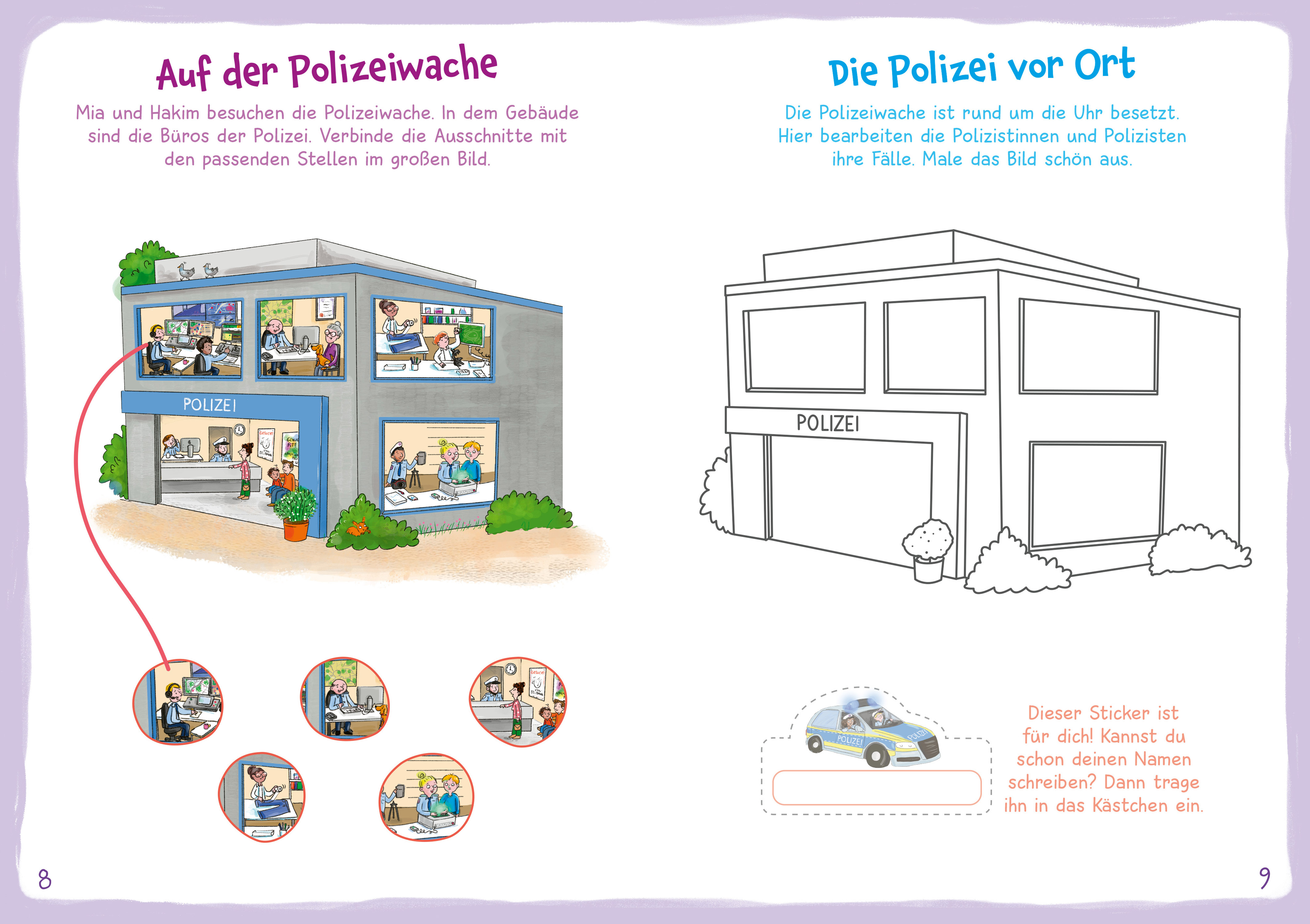 Beispielinhalt (Bild) WAS IST WAS Meine Welt Mach mit! Polizei