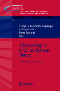Vorderes Coverbild Advanced Topics in Control Systems Theory
