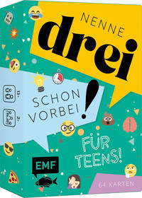 Vorderes Coverbild Kartenspiel: Nenne drei – schon vorbei! ... für Teens!