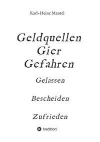 Vorderes Coverbild Geldquellen Gier Gefahren