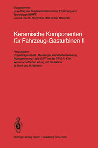 Vorderes Coverbild Keramische Komponenten für Fahrzeug-Gasturbinen II