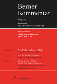 Vorderes Coverbild Berner Kommentar Update Die juristischen Personen, Art. 52-89c ZGB