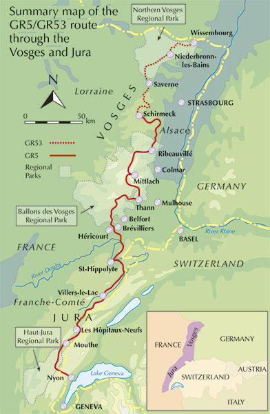 Beispielinhalt (Bild) The GR5 Trail - Vosges and Jura