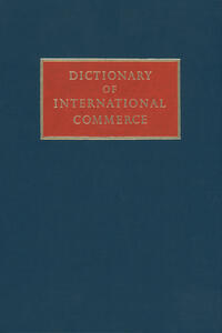 Vorderes Coverbild Dictionary of International Commerce