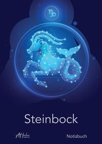 Vorderes Coverbild Sternzeichen Steinbock Notizbuch | Designed by Alfred Herler
