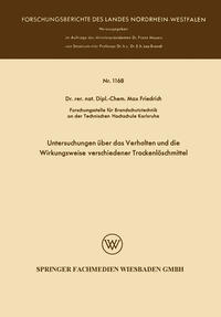 Vorderes Coverbild Untersuchungen über das Verhalten und die Wirkungsweise verschiedener Trockenlöschmittel