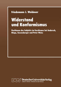 Vorderes Coverbild Widerstand und Konformismus