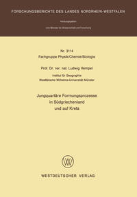 Vorderes Coverbild Jungquartäre Formungsprozesse in Südgriechenland und auf Kreta