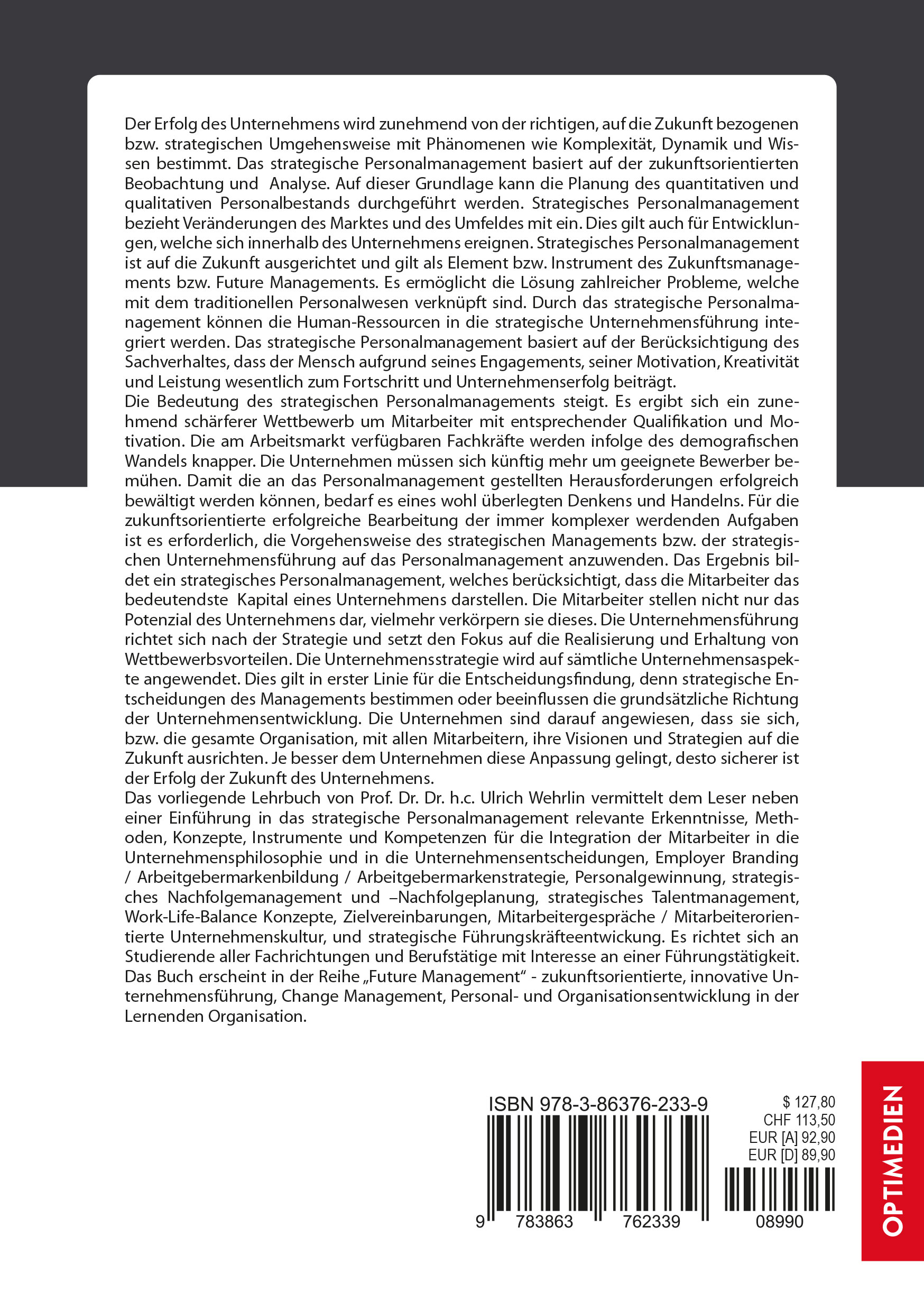 Rückseitencover Strategisches Personalmanagement