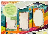 Vorderes Coverbild Buntes Papier Design (Wandkalender 2025 DIN A3 quer), CALVENDO Monatskalender