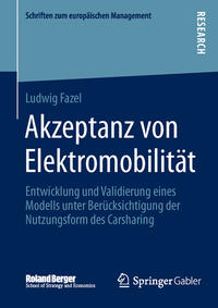 Vorderes Coverbild Akzeptanz von Elektromobilität