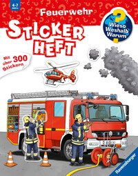 Vorderes Coverbild Wieso? Weshalb? Warum? Stickerheft - Feuerwehr