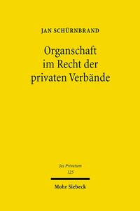 Vorderes Coverbild Organschaft im Recht der privaten Verbände