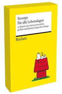 Vorderes Coverbild Snoopy für alle Lebenslagen. 52 Karten mit Antworten auf die großen und kleinen Fragen des Alltags (Kartenbox)