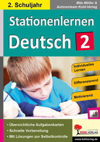 Vorderes Coverbild Stationenlernen Deutsch / Klasse 2