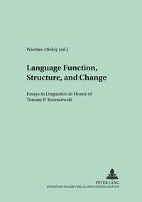 Vorderes Coverbild Language Function, Structure, and Change