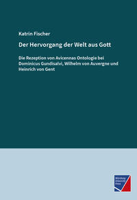 Vorderes Coverbild Der Hervorgang der Welt aus Gott