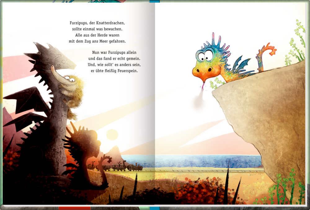 Beispielinhalt (Bild) Furzipups, der Knatterdrache (Bd. 1)
